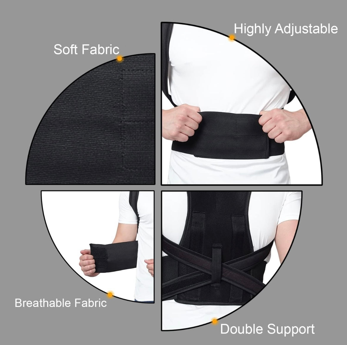 Belt for Back and tailbone support – Improve Alignment lumbar spine