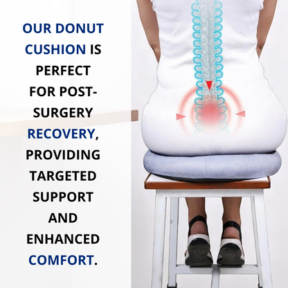 Donut Cushion for Tailbone & Back Pain Relief – Ideal for Post-Surgery, Pregnancy & Long Sitting Hours
