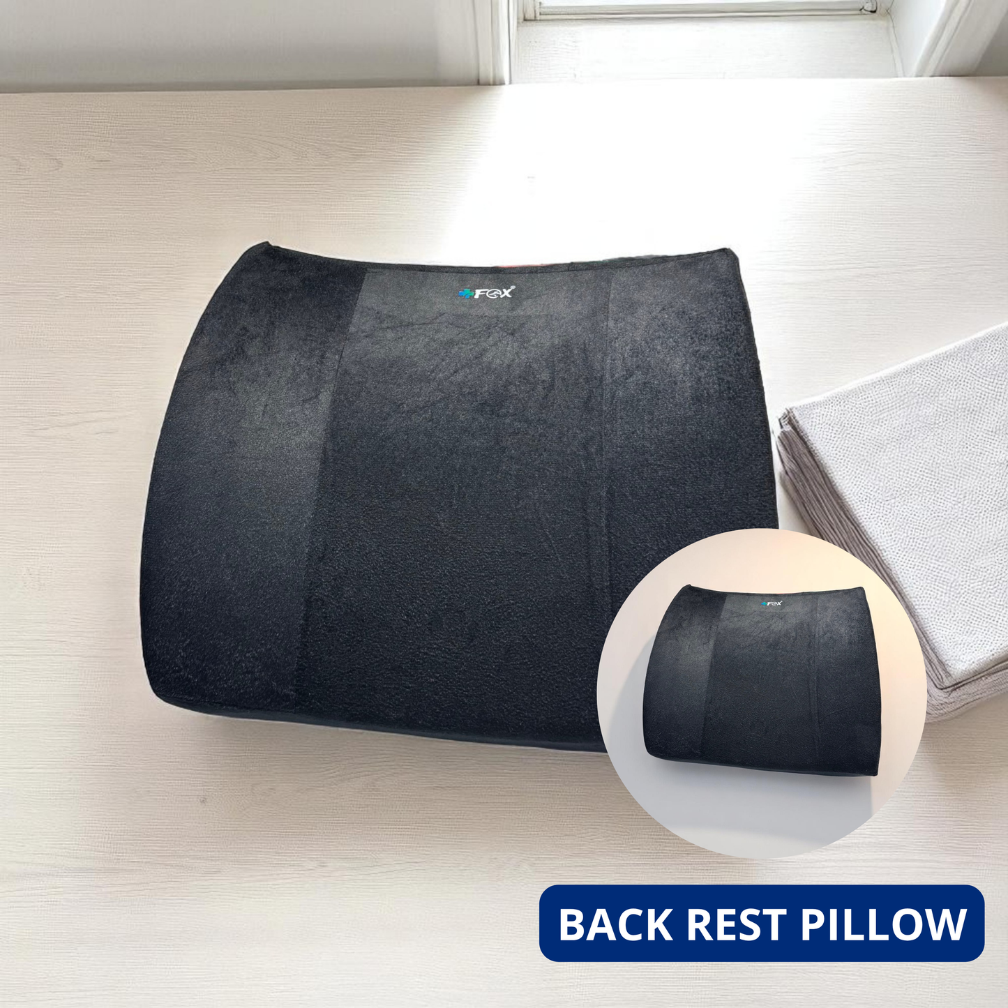 Back Rest Pillow for Lumbar Support – Relieve Lower Back Pain & Improve Posture During Long Sitting Hours