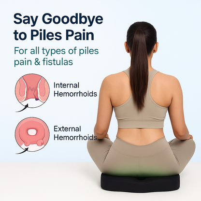 Coccyx Pillow (Black) for Tailbone & Back Pain Relief – Ergonomic Support