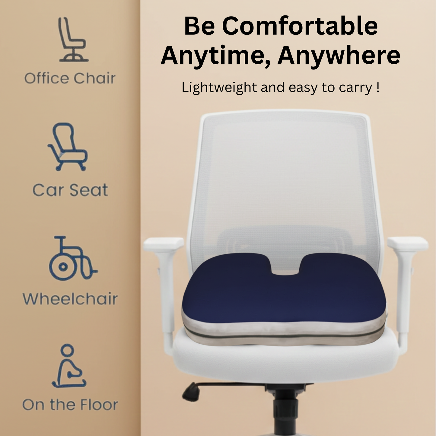 Coccyx Pillow for Tailbone & Back Pain Relief –